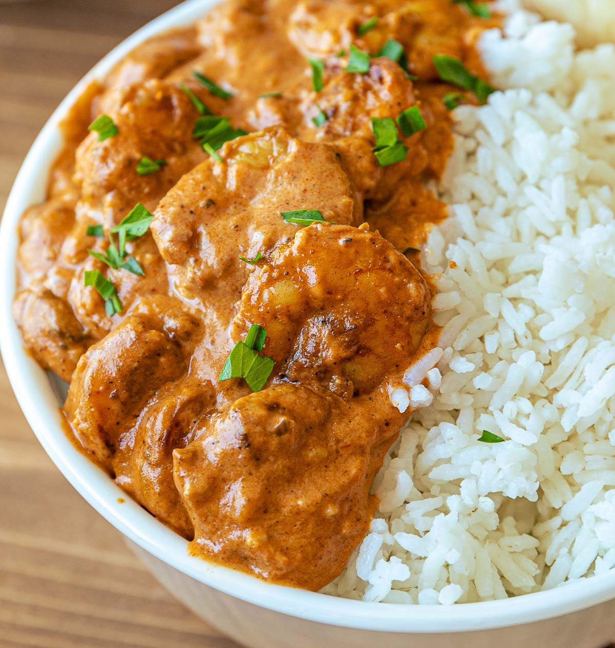 Shrimp Tikka Masala with Rice