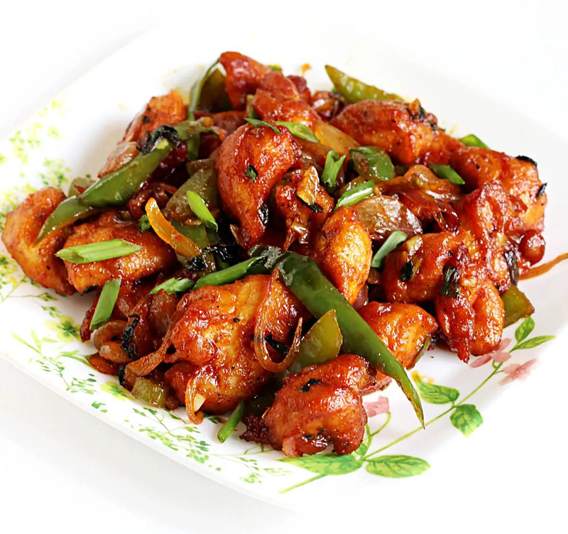 Chili Chicken with Rice